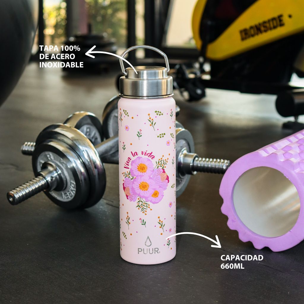 Botella Térmica Puur Activa Viva La Vida 660 ml