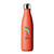 Botella térmica reutilizable de acero inoxidable con tapa color naranjo Anani texto Love is Love abajo de un arcoíris marca Puur Bottle
