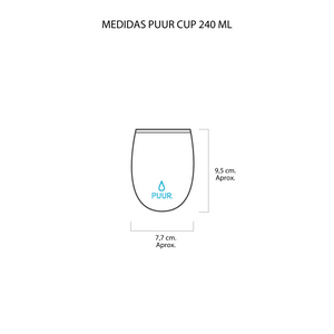 Vaso térmico Puur Cup Onyx 240 ml