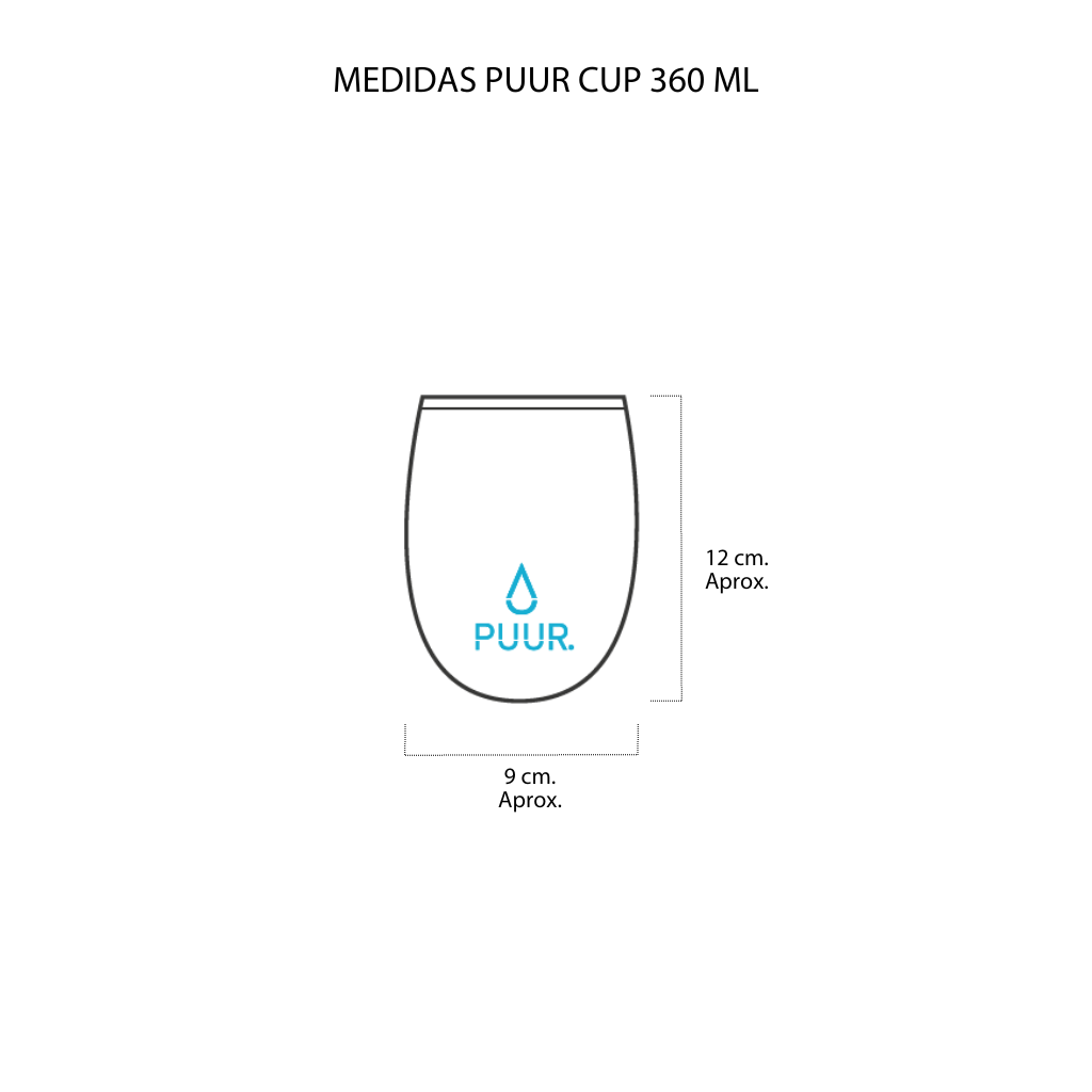 Vaso Térmico Puur Cup Blue 360 ml