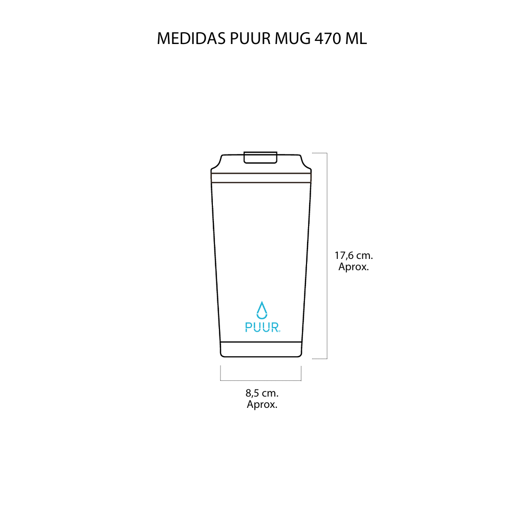 Mug Night Blue Hermético 470 ml