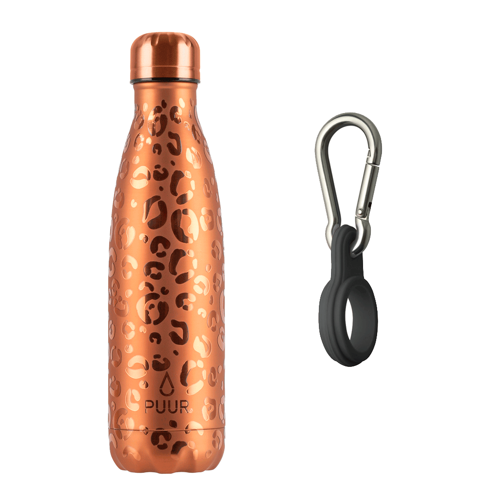 Botella térmica animal print dorada 500ml Puur Gold Panther - PUURBOTTLE