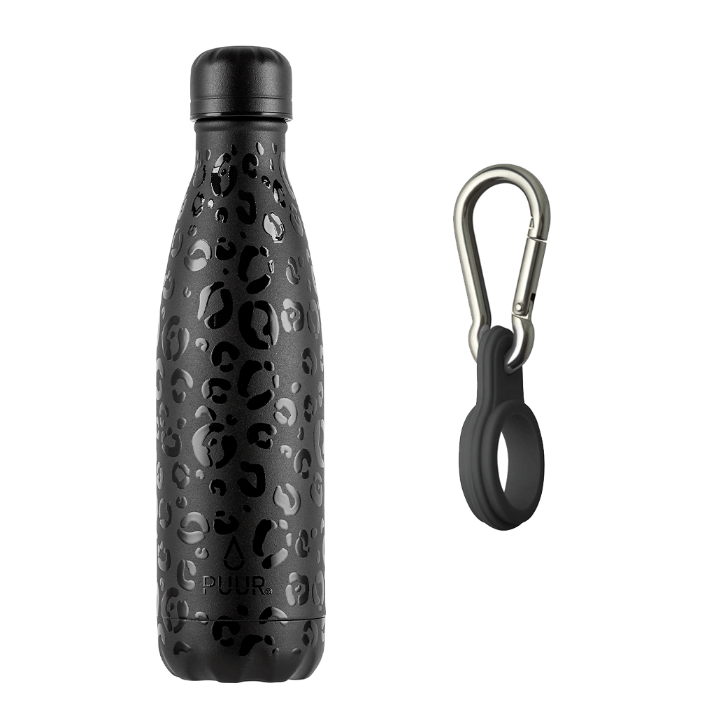 Pack botella térmica Puur Panther 500 ml + Hook Black