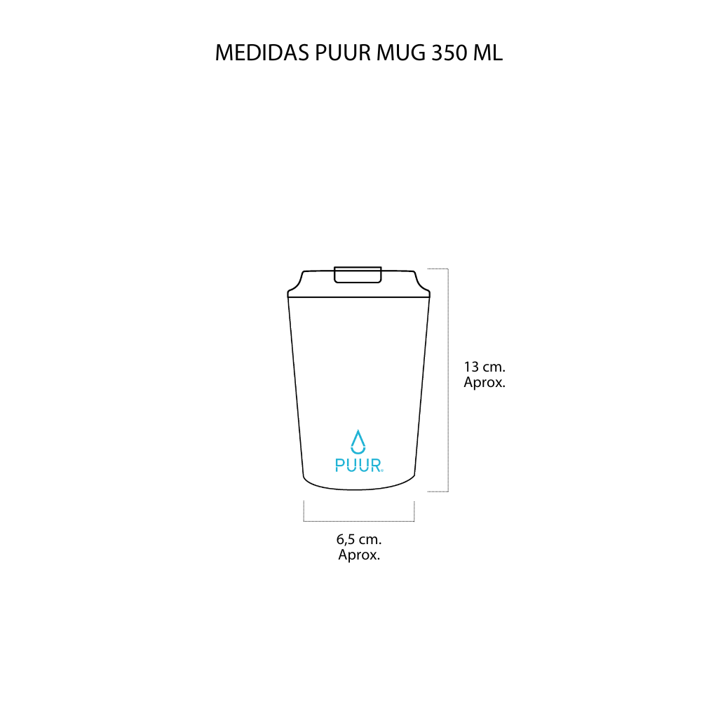 Mug Night Blue Hermético 350 ml