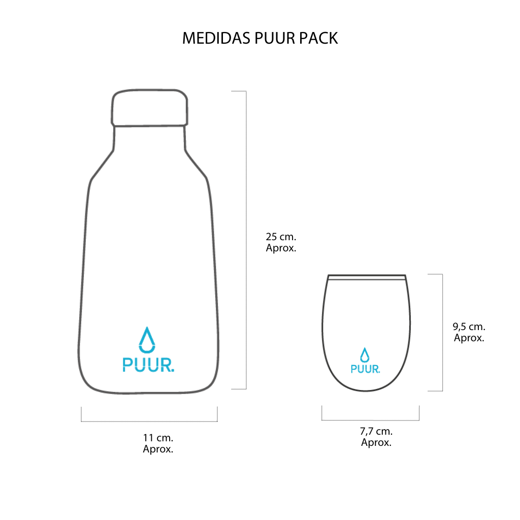 Pack Botella Térmica Maxi Gold Marble 1200 ml + 2 Vasos Térmicos Gold Marble 240 ml