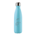 Botella térmica reutilizable de acero inoxidable con tapa. Color azul y dibujo de dos ballenas marca Puur Bottle