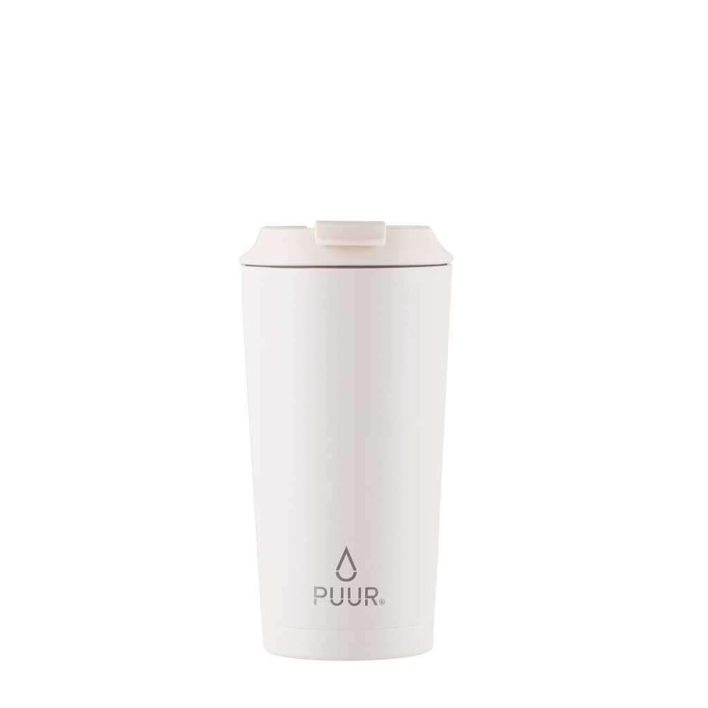 Vaso termico Puur 470ml color arena en fondo blanco
