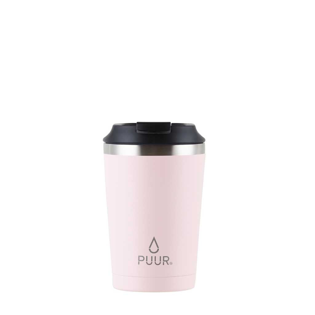 Vaso termico Puur 350ml rosa pastel en fondo blanco
