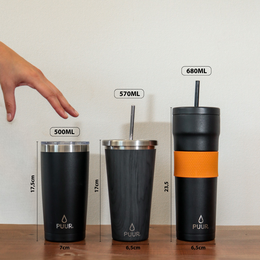 Vaso Black Marble 570 ml