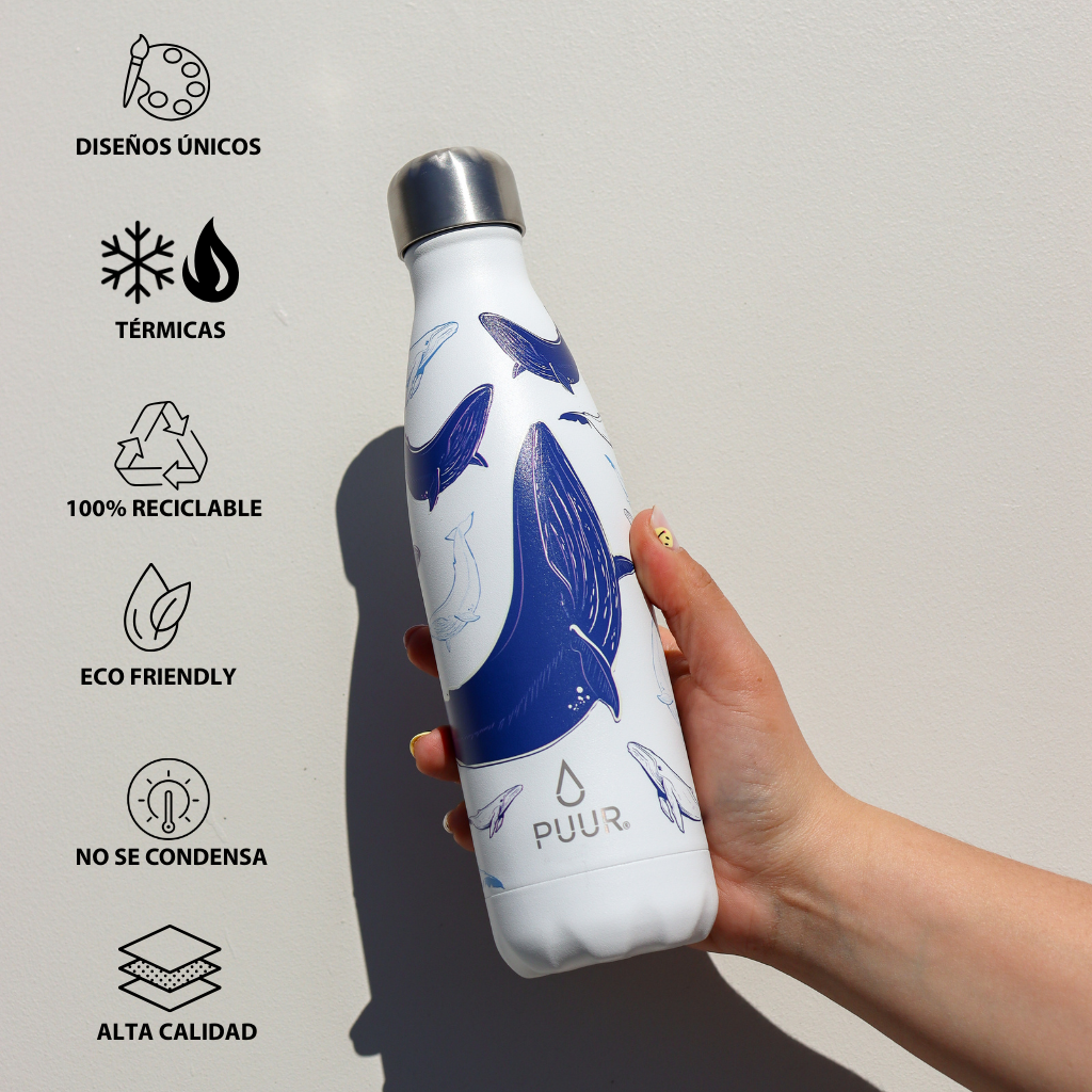Botella Whale Blue 500 ml