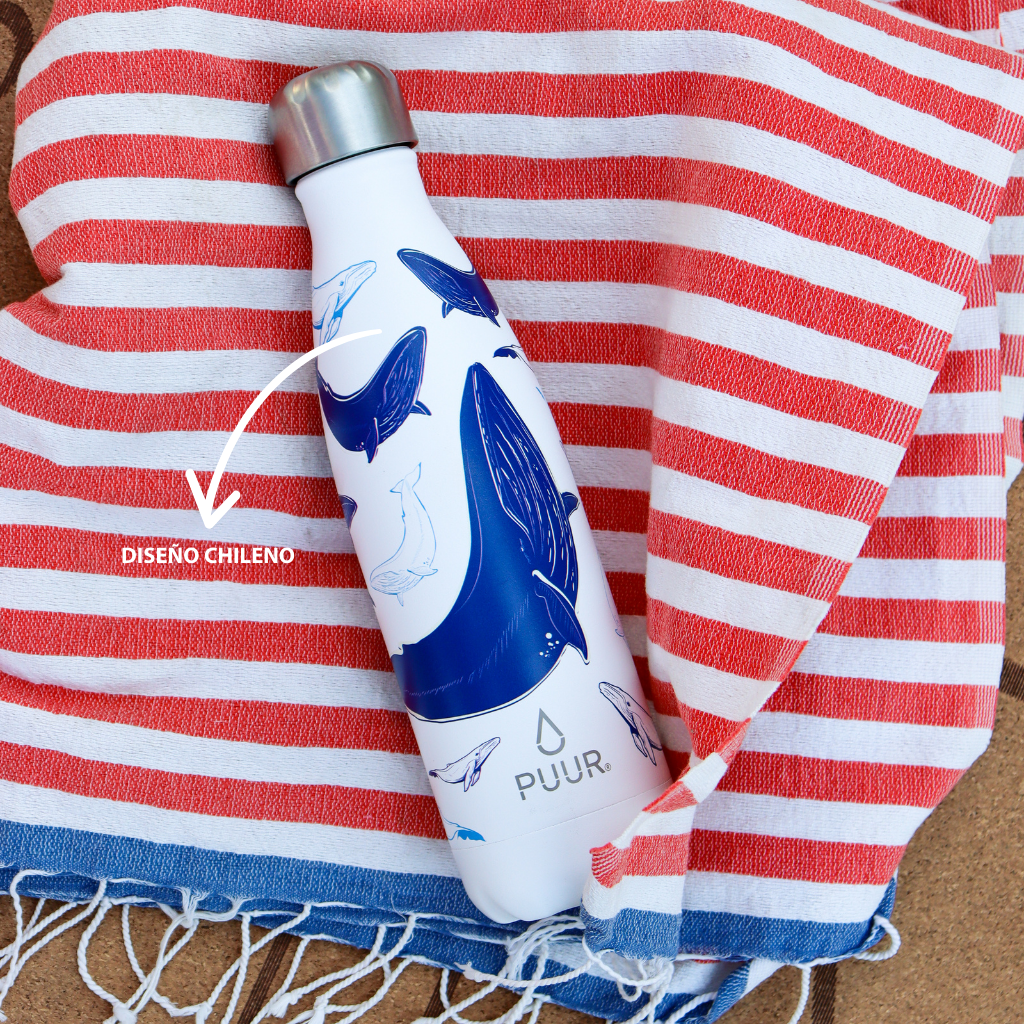 Botella Whale Blue 500 ml