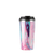 Vaso térmico y hermético color rosado marmoleado, 470ml de capacidad, tapa negra