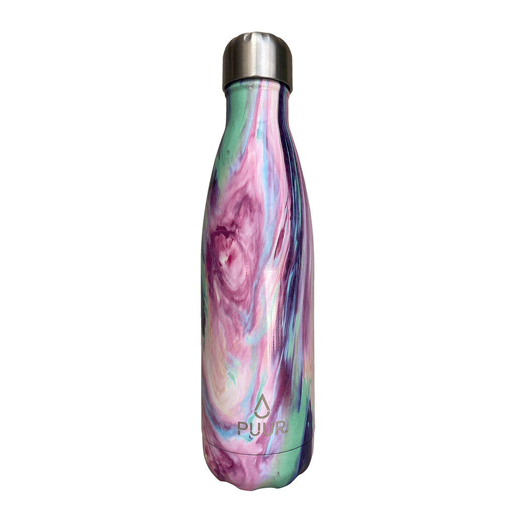 Botella térmica morada diseños cósmicos 500ml Puur Magic Purple - PUURBOTTLE
